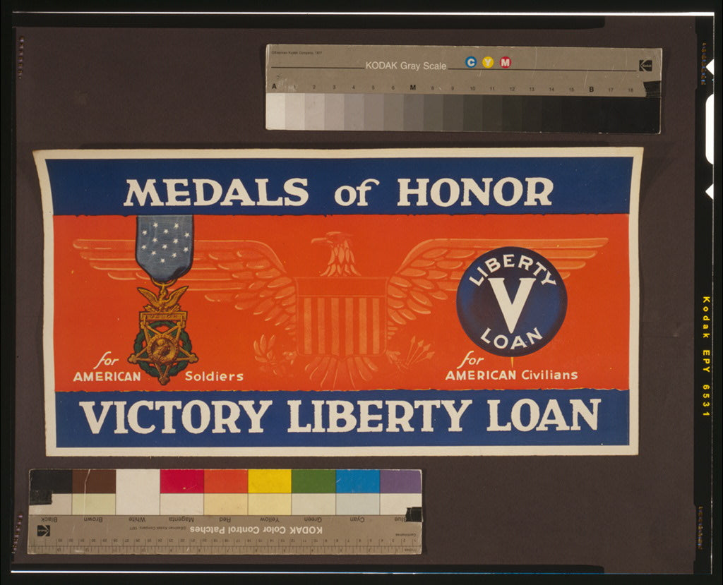 A picture of Medals of honor - Victory Liberty Loan For American soldiers - for American civilians.