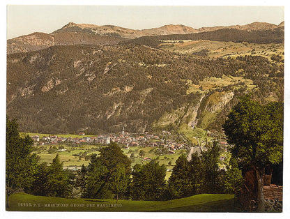 A picture of Meirngen, looking towards the Hasliberg, Bernese Oberland, Switzerland