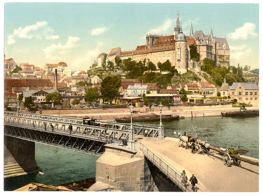 A picture of Meissen, towards the Albrechtsburg, Saxony, Germany