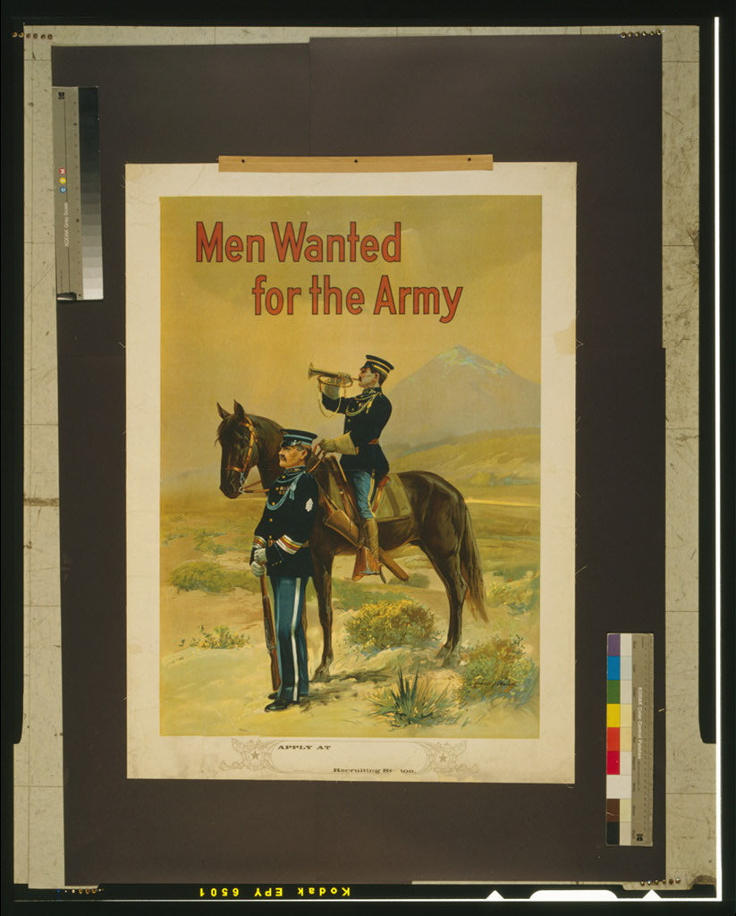A picture of Men wanted for the army