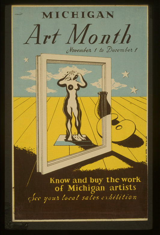 A picture of Michigan art month Know and buy the work of Michigan artists : See your local sales exhibition /