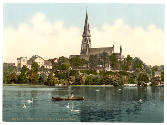 A picture of Miramer Castle and Lake, Chemnitz, Saxony, Germany