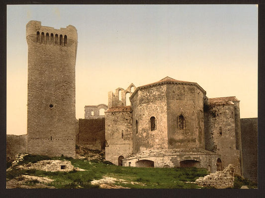 A picture of Mont Majour Abbey (i.e., Abbaye de Montmajour), Orange, Provence, France 