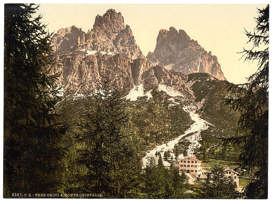 A picture of Monte Cristallo with Tre Croci, Tyrol, Austro-Hungary