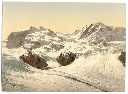 A picture of Monte Rosa, Lyskamm, with Gorner Glacier, Valais, Alps of, Switzerland