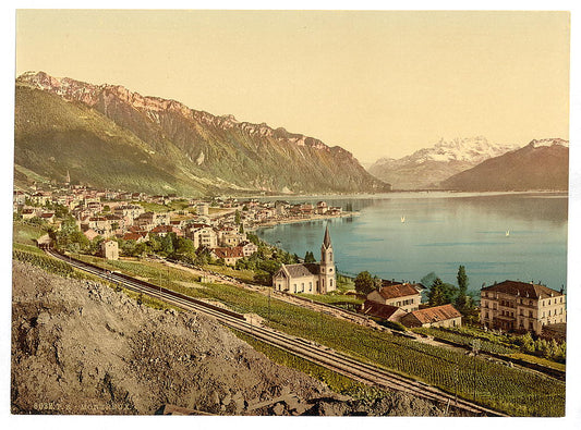 A picture of Montreux, general view, Geneva Lake, Switzerland