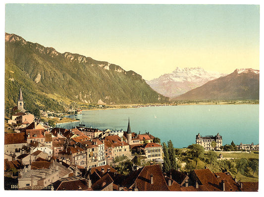 A picture of Montreux, general view, Geneva Lake, Switzerland