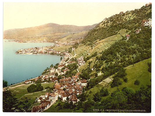 A picture of Montreux. View from Chambebaud, Geneva Lake, Switzerland