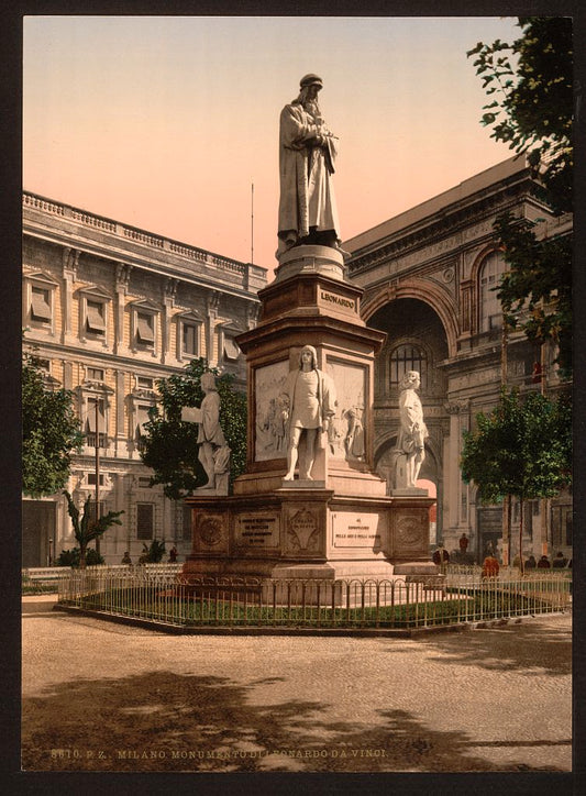 A picture of Monument to Leonardo da Vinci, Milan, Italy