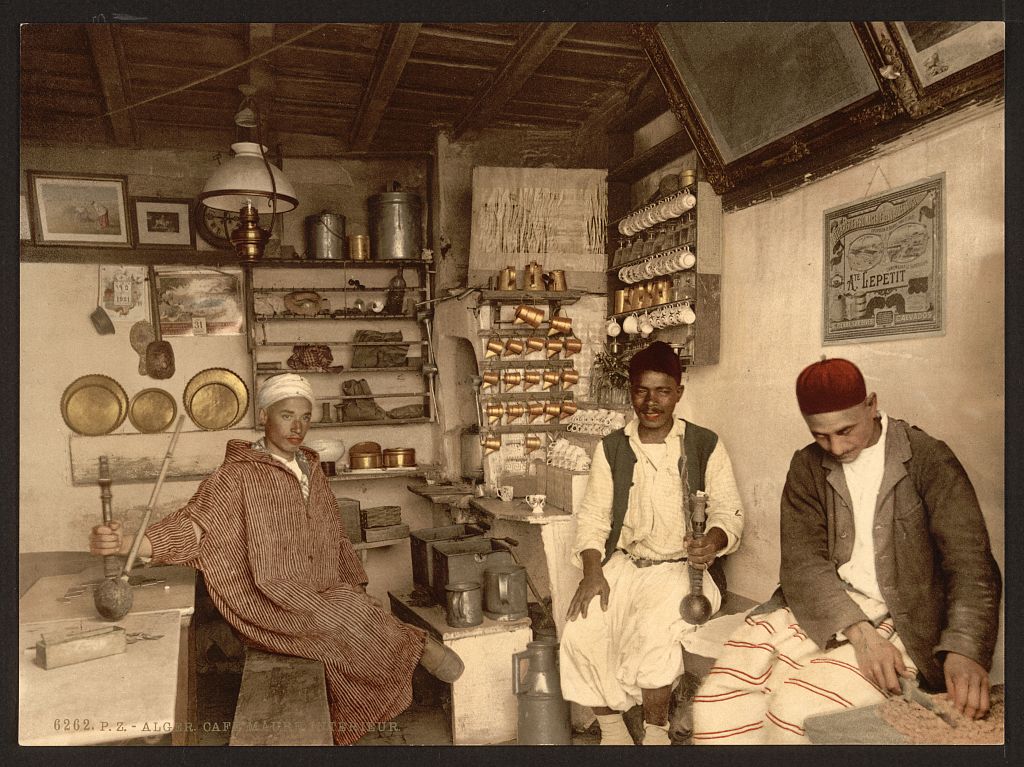 A picture of Moorish coffee house, Algiers, Algeria
