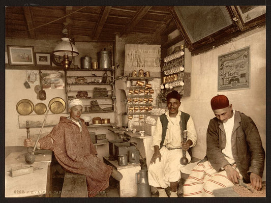 A picture of Moorish coffee house, Algiers, Algeria