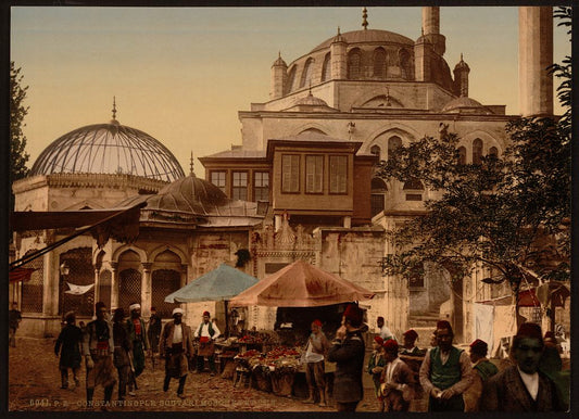 A picture of Mosque and street, Scutari, Constantinople, Turkey