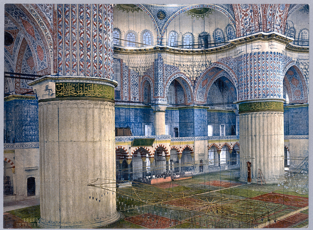 A picture of Mosque of Sultan Ahmet I, interior, Constantinople, Turkey