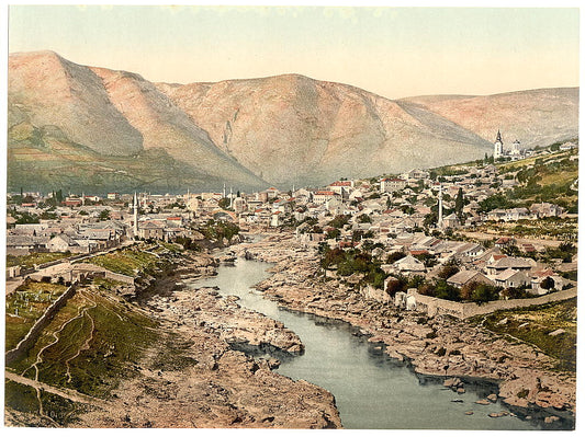 A picture of Mostar, general view, Herzegowina, Austro-Hungary