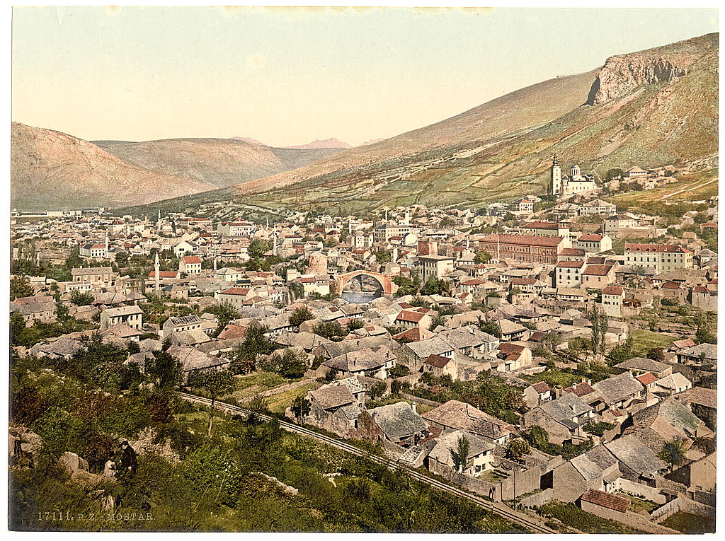 A picture of Mostar, general view, Herzegowina, Austro-Hungary