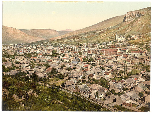 A picture of Mostar, general view, Herzegowina, Austro-Hungary