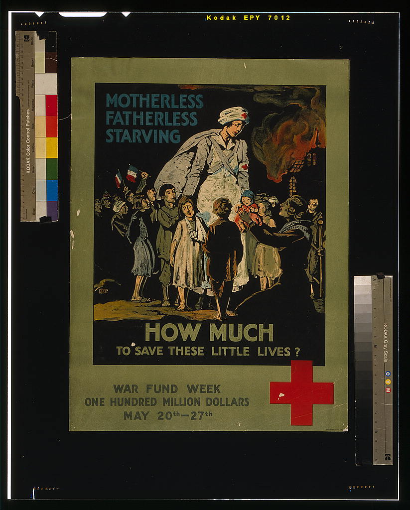 A picture of Motherless, fatherless, starving--How much to save these little lives? War Fund week--One hundred million dollars--May 20th-27th /