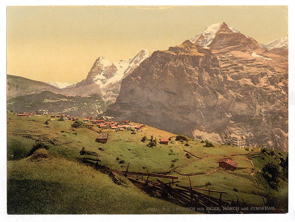 A picture of Mount Eiger, Mönch and Jungfrau, Mürren, Bernese Oberland, Switzerland