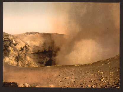 A picture of Mount Vesuvius, the crater, Naples, Italy