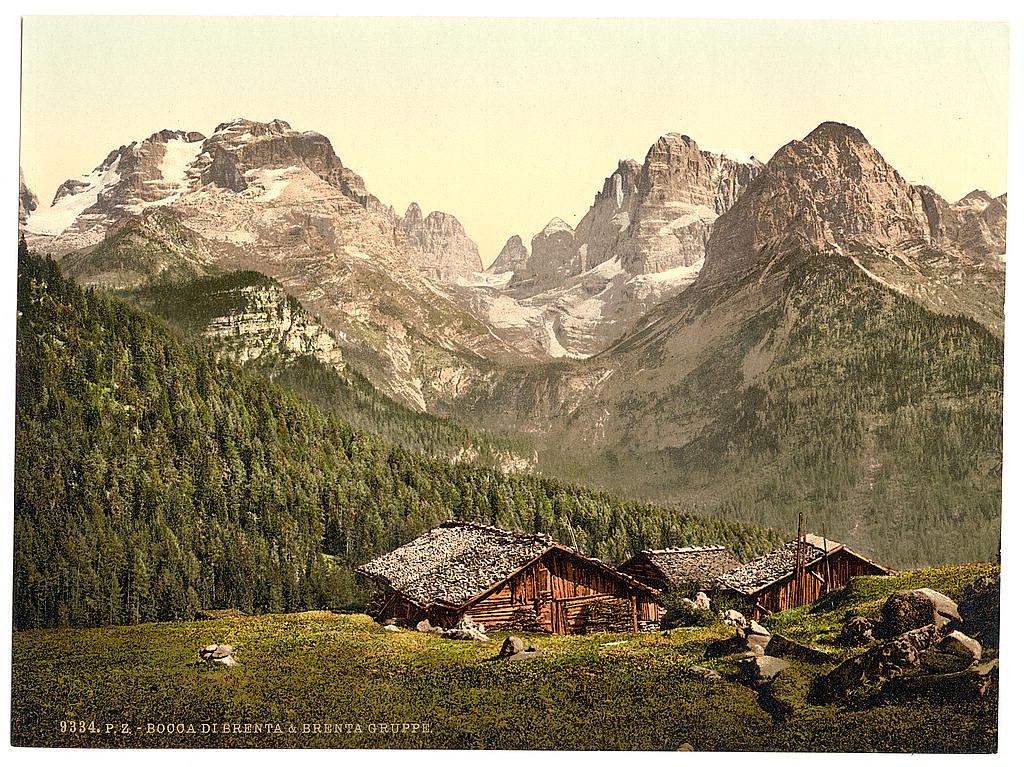 A picture of Mouth of the Brenta and Brenta Group, Tyrol, Austro-Hungary