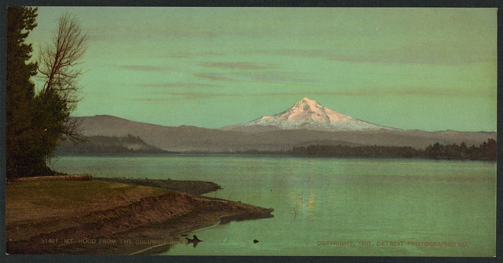 A picture of Mt. Hood from the Columbia River