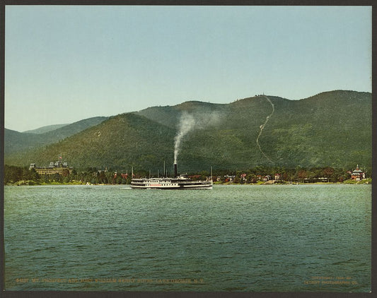 A picture of Mt. Prospect and Fort William Henry Hotel, Lake George, N.Y.