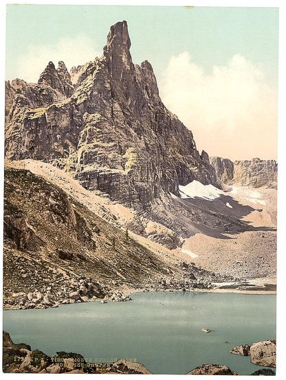 A picture of Mt. Surlon and Sorapiss, Tyrol, Austro-Hungary