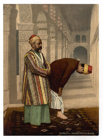 A picture of Mussulmans praying, Holy Land