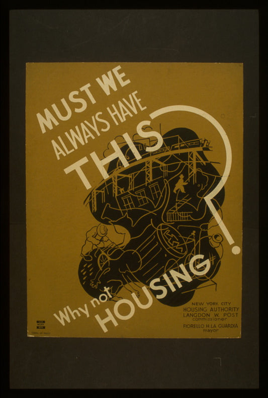 A picture of Must we always have this? Why not housing?