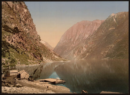 A picture of Naerofjord (i.e., Nærøyfjord) from Gudvangen, Sognefjord, Norway