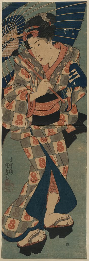 A picture of Nagauta no keiko ni kayou musume