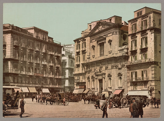 A picture of Naples, Italy. Piazza of St. Ferdinando Church