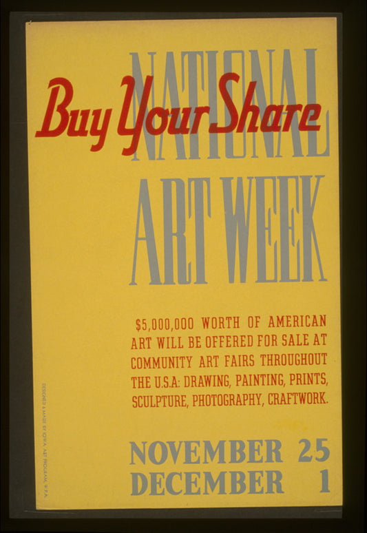 A picture of National Art Week Buy your share /