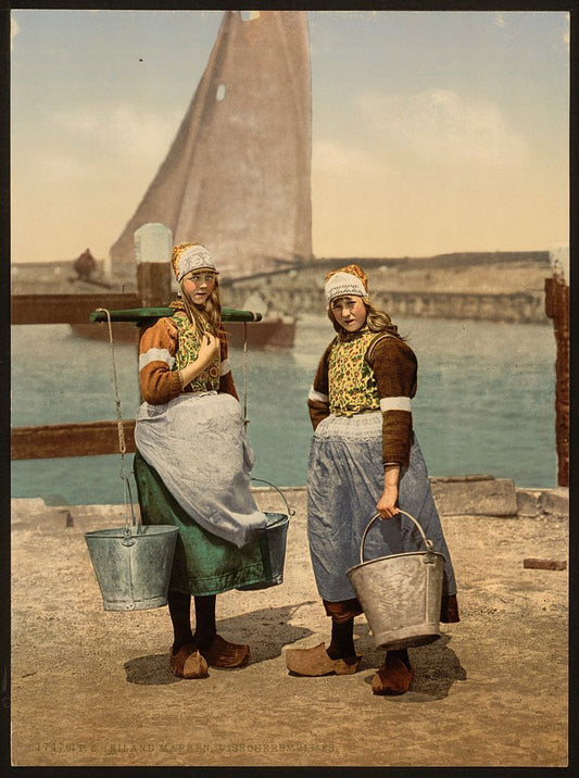 A picture of Native girls, Marken Island, Holland