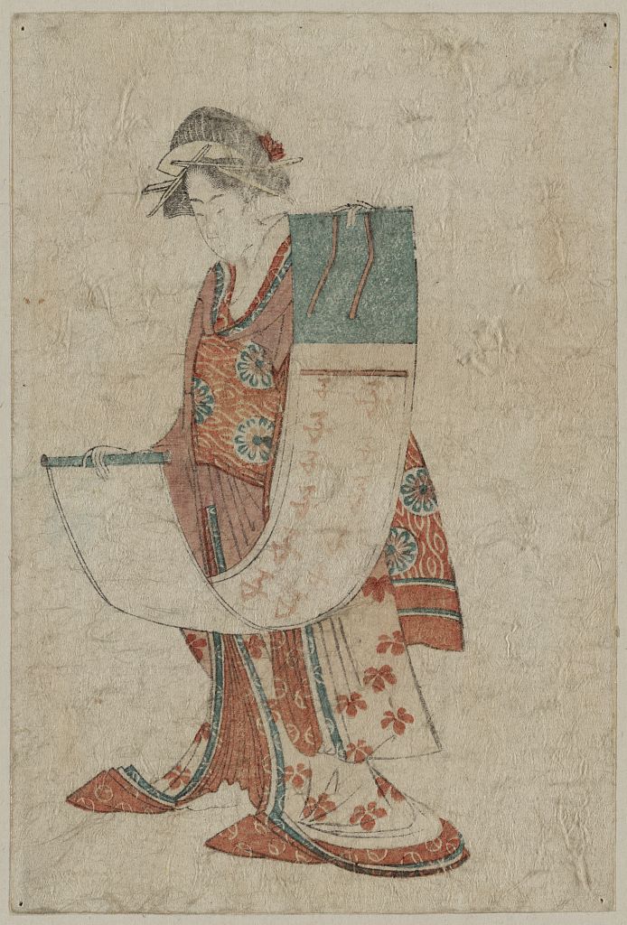 A picture of Ne no ji no kakejiku o motsu musume