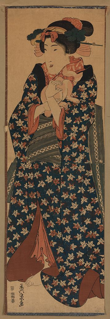 A picture of Neko o idaku musume