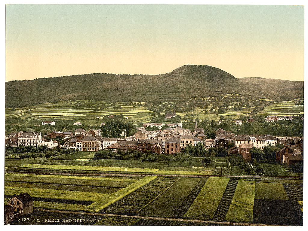 A picture of Neuenahr Bath (i.e., Bad Neuenahr-Ahrweiler), the Rhine, Germany