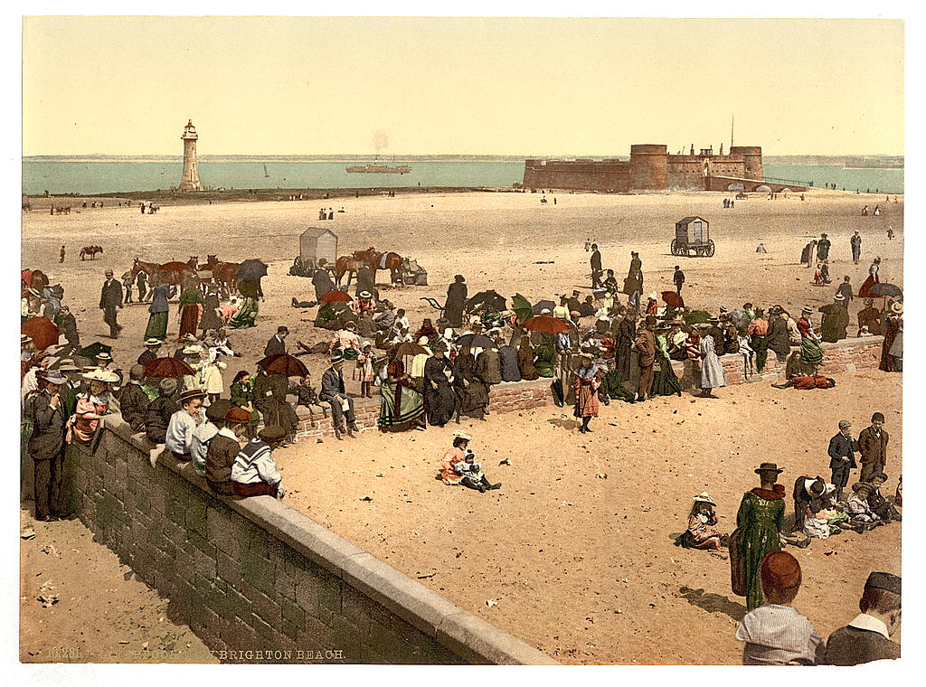 A picture of New Brighton Beach, Liverpool, England
