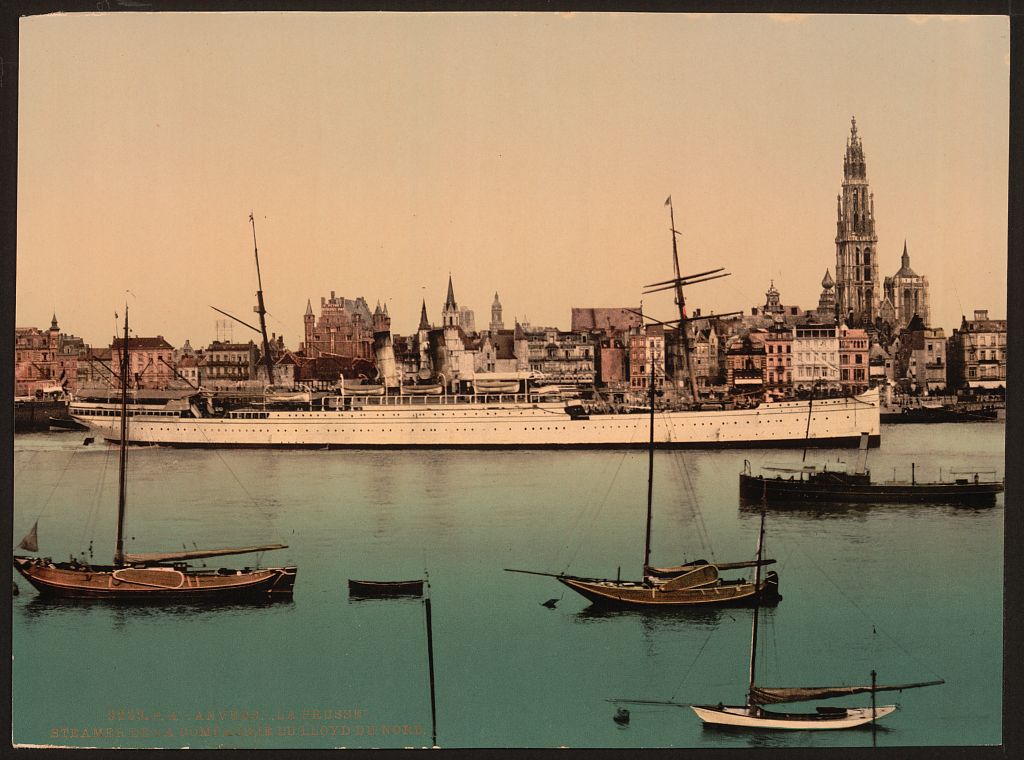 A picture of North German Lloyd steamer "La Prusse", Antwerp, Belgium