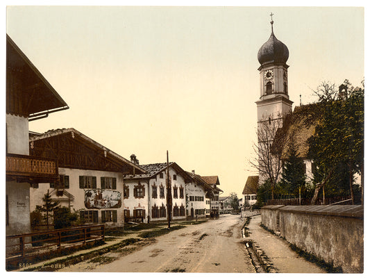 A picture of Oberammergau, general view,  Upper Bavaria, Germany