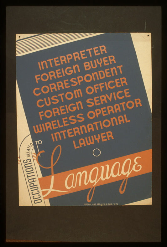A picture of Occupations related to language