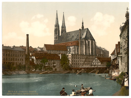 A picture of Old Bridge and St. Peter's Church, Gorlitz, Silesia, Germany