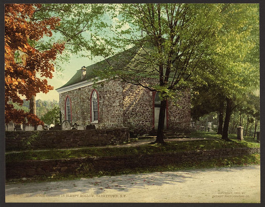 A picture of Old Dutch church in Sleepy Hollow, Tarrytown, N.Y.