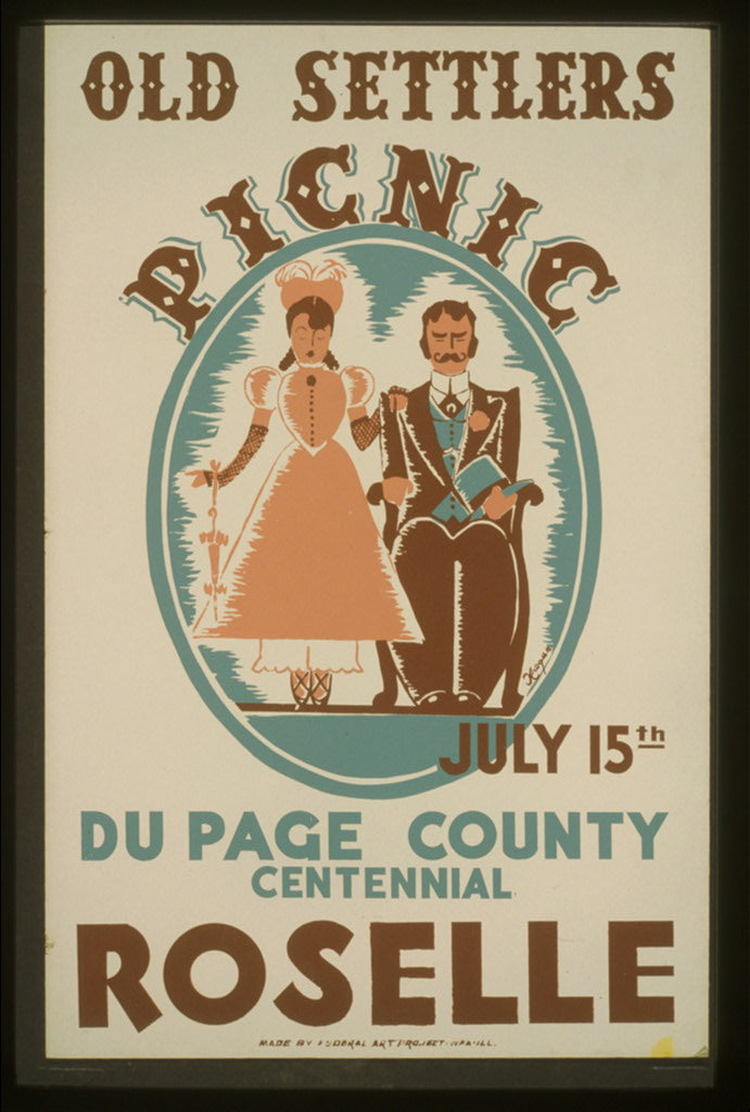 A picture of Old settlers picnic--July 15, Du Page County Centennial, Roselle