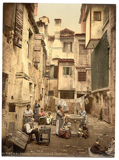 A picture of Old Venetian courtyard, Venice, Italy