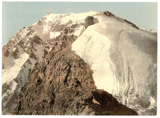 A picture of Ortler Group, from the Payerhutte, Tyrol, Austro-Hungary