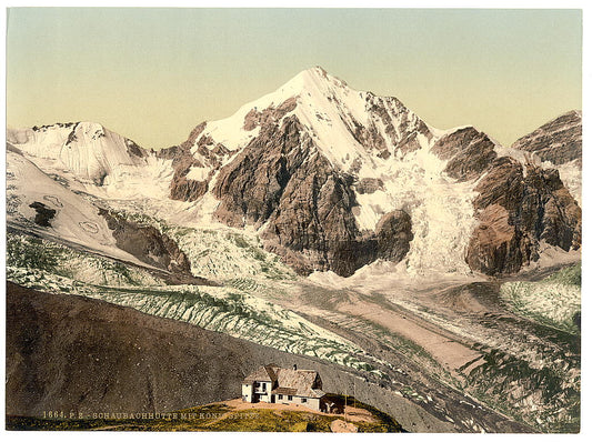 A picture of Ortler Territory, Schaubachhutte, with Konigspitze, Tyrol, Austro-Hungary