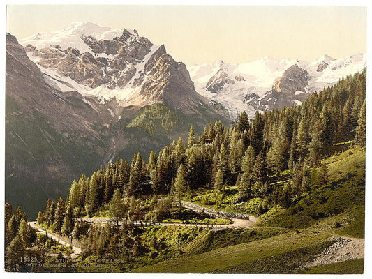 A picture of Ortler Territory, Stilfserjoch (i.e., Stilfer Joch), with Ortler and Ortlerferner, Tyrol, Austro-Hungary