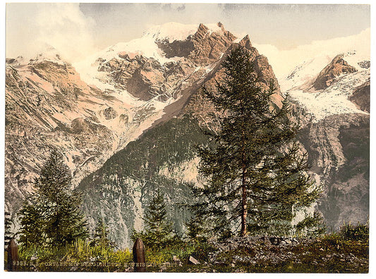 A picture of Ortler Territory, with Berglihutte from Weissen Knott, Tyrol, Austro-Hungary