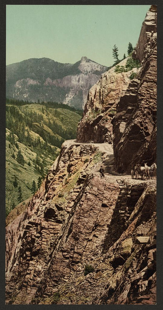 A picture of Ouray and Silverton toll road